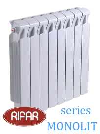 Радиатор биметаллический RIFAR МONOLIT 350/10 секция (боковое подключение) 